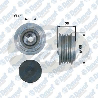 GATES OAP7185 Alternator Kasnagi Auris Corolla 04-> Sonato Vi  1.4d4d